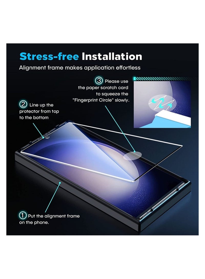 Wtech Samsung Galaxy S23 Ultra 5G / S22 Ultra 5G Tempered Glass Full Glue Curved Screen Protector (MSGECN) - Clear - Image 3